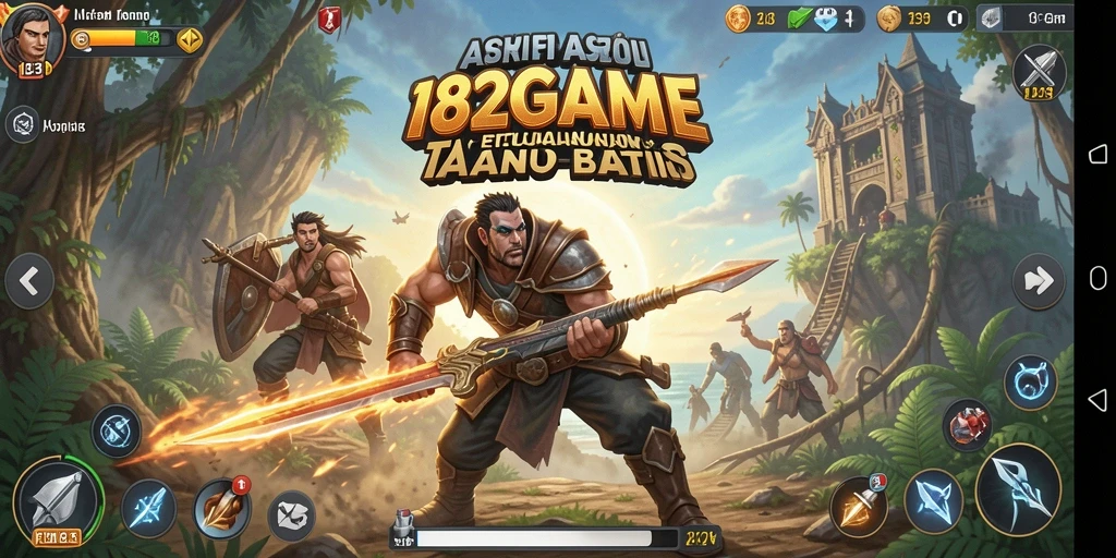 Screenshot utama 182GAME menampilkan aksi mendebarkan saat bertarung.