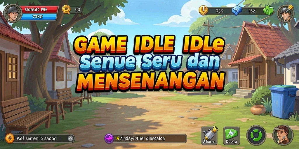 Screenshot 73K menampilkan karakter sedang mengumpulkan sumber daya.