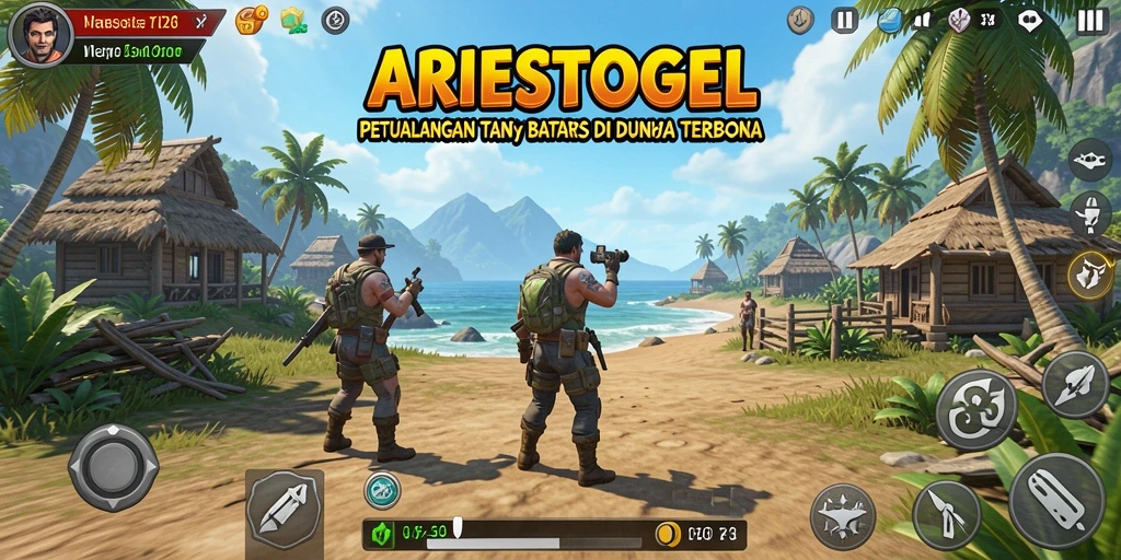 Tampilan gameplay ARIESTOGEL yang menarik dan menawan di dunia terbuka.