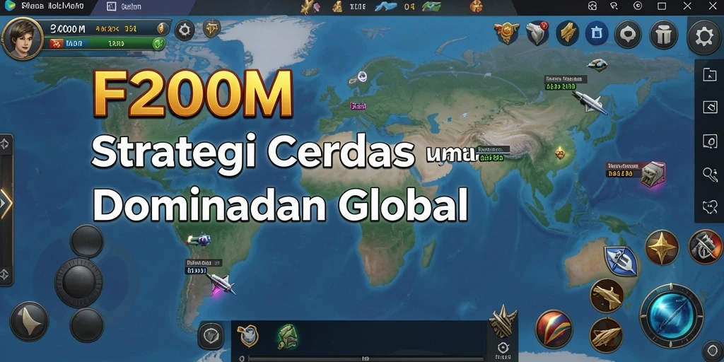 Tampilan screenshot F200M yang menunjukkan strategi pertempuran yang mendalam.