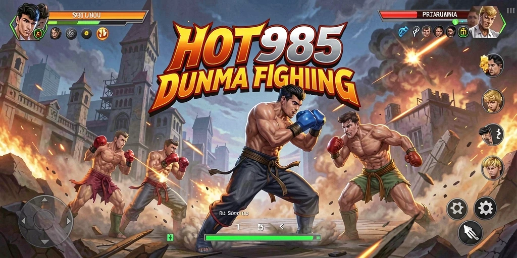 Tampilan dinamis pertarungan di HOT985 dengan karakter beragam.