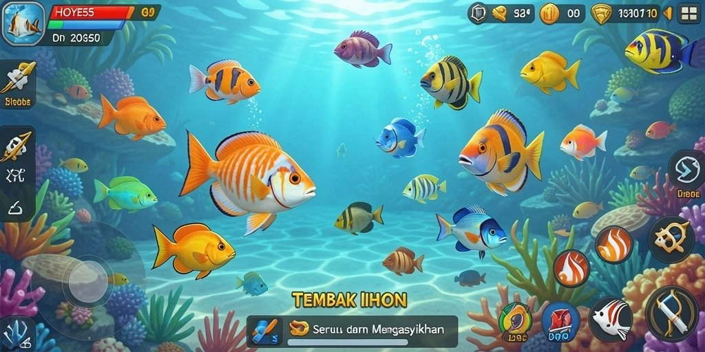 Screenshot utama gameplay Tembak Ikan HOYE55 yang seru.