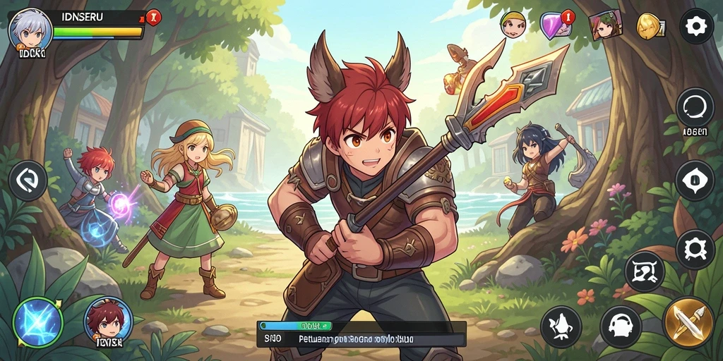 Gameplay seru dari IDNSERU yang penuh warna dan karakter Anime.
