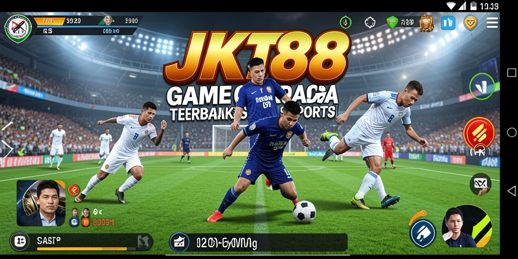Screenshot JKT88 menunjukkan gameplay olahraga yang mendebarkan dan penuh aksi.