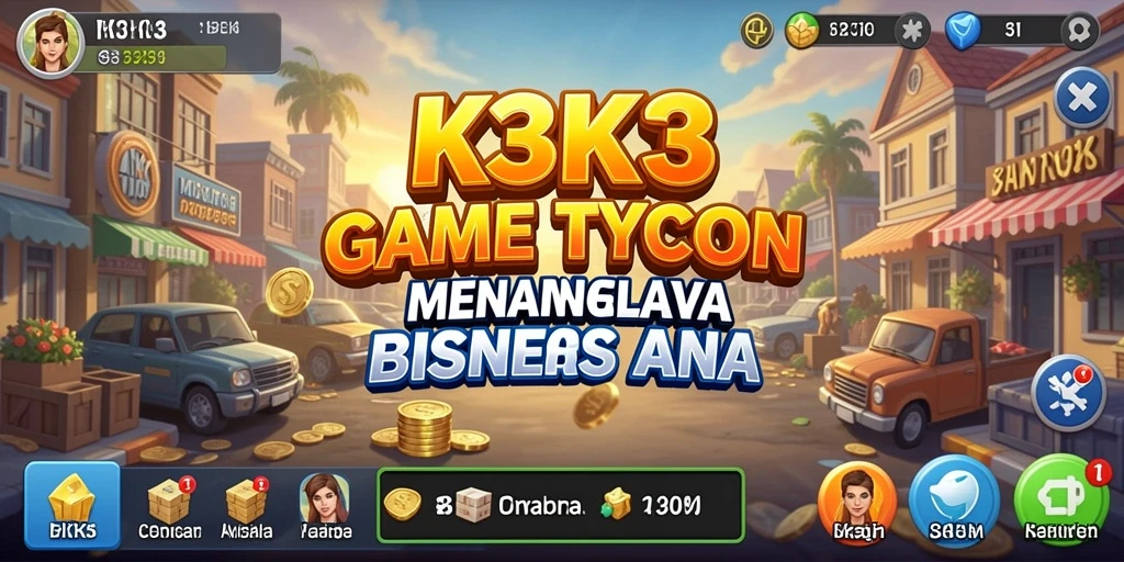 Screenshot gameplay K3K3 menampilkan strategi bisnis yang seru.