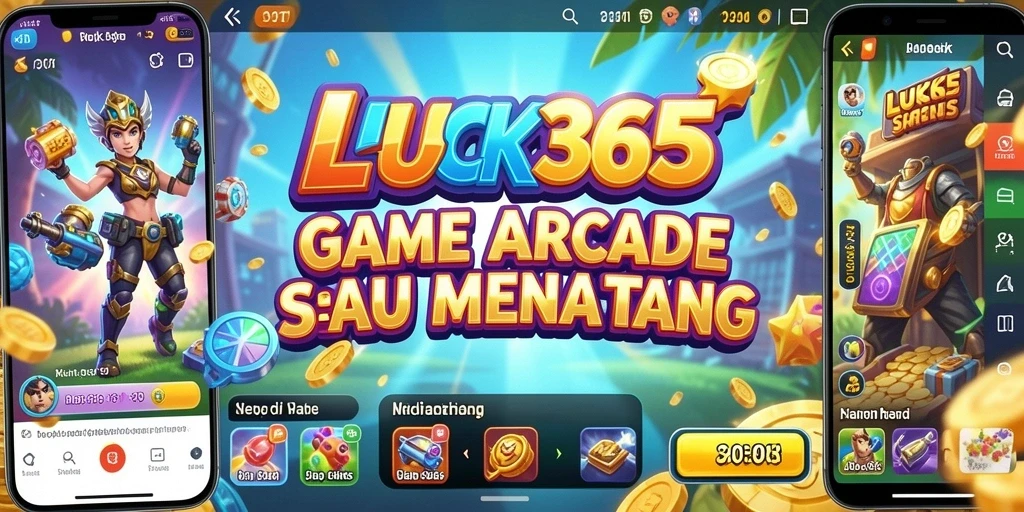 Tampilan menegangkan gameplay Arcade LUCK365.
