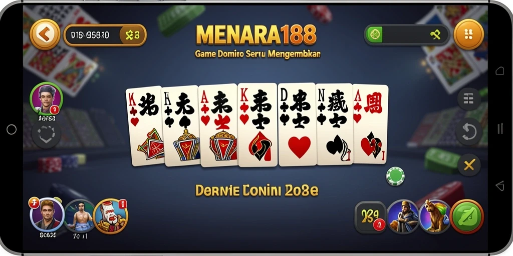Tampilan gameplay seru dalam MENARA188, nikmati tantangan Domino.