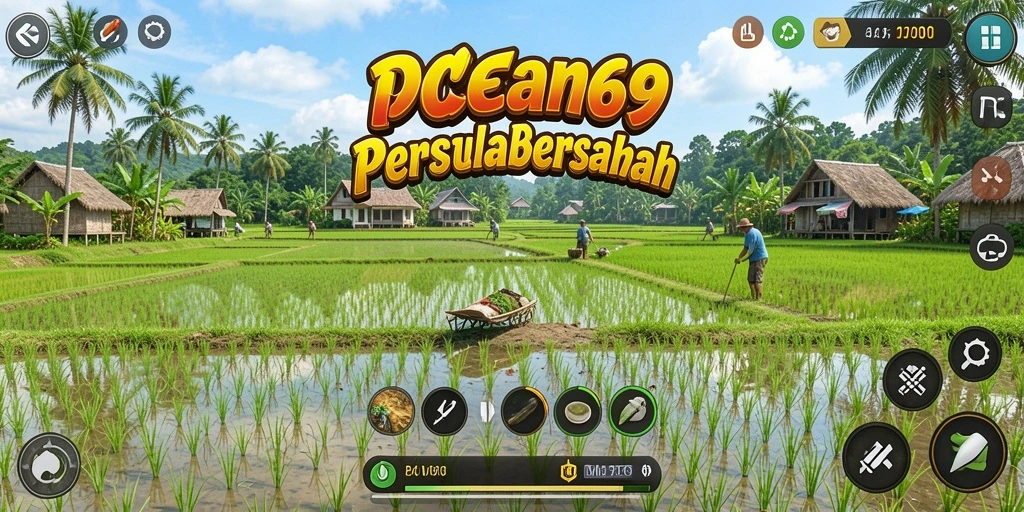 Screenshot OCE69 menampilkan petualangan bercocok tanam yang seru.
