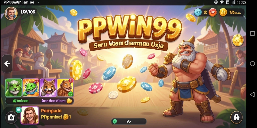 Tampilan gameplay PPWIN99 yang ceria dan menghibur.