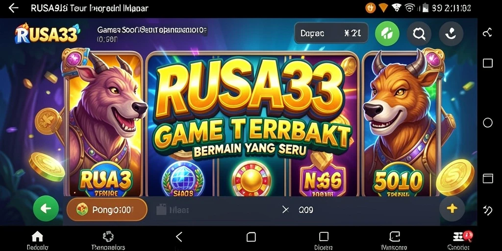 Screenshot RUSA33 menampilkan gameplay slot yang menarik dan dinamis.