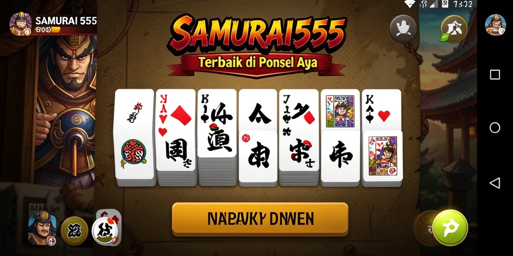 Screenshot utama SAMURAI555 menampilkan serunya gameplay Domino.