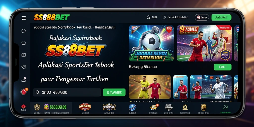 Tampilan SS88BET yang menampilkan berbagai pilihan taruhan olahraga.