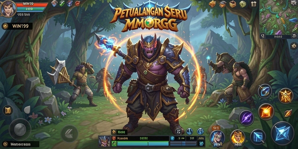 Tampilan gameplay seru di dunia petualangan MMORPG.