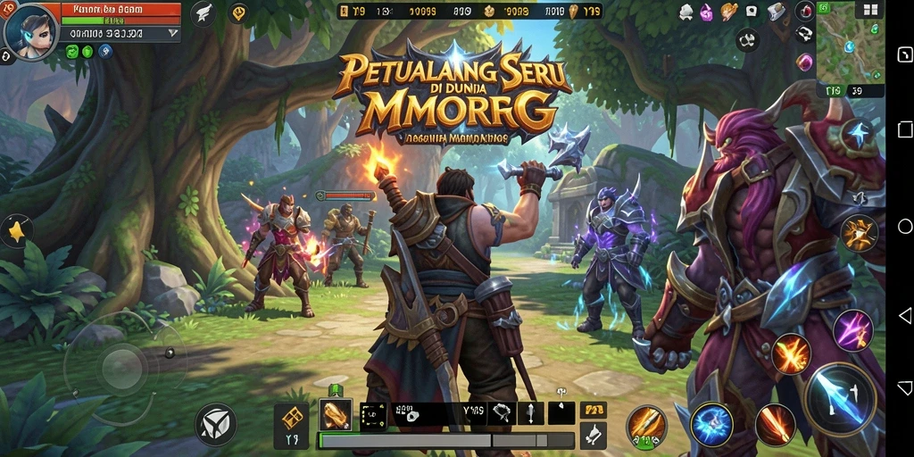 Screenshot Y89 menampilkan petualangan seru dalam dunia MMORPG.